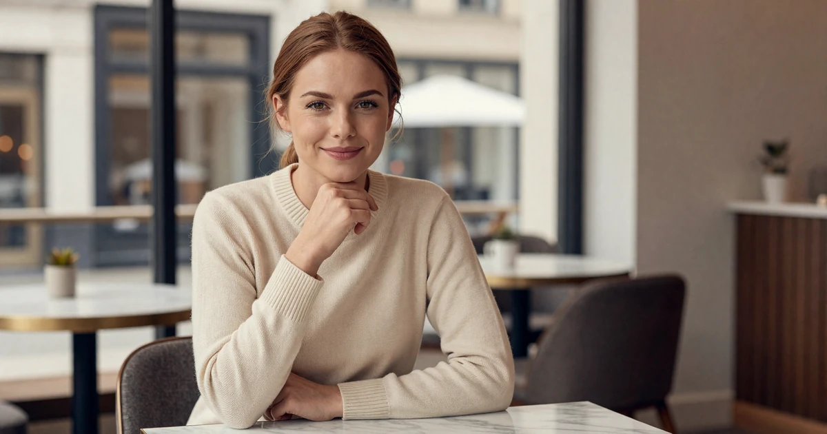 Verified surgical nurse on MedMatch Dating photographed at a Chicago lifestyle cafe