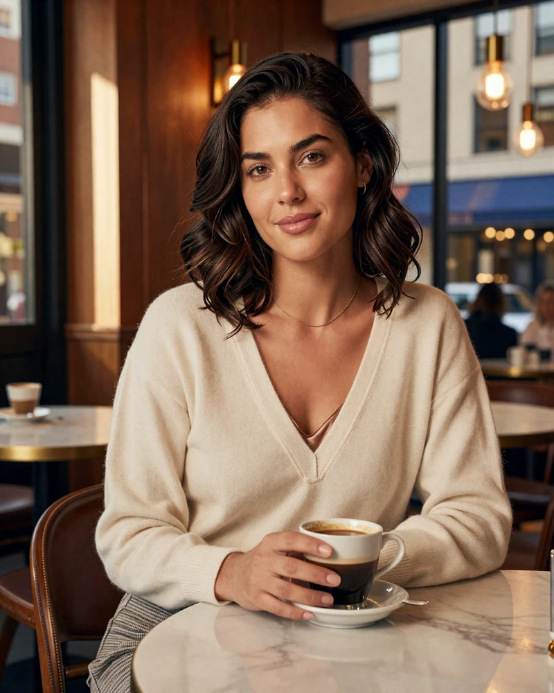 Verified occupational therapist on MedMatch Dating photographed at a Portland lifestyle cafe